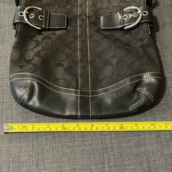 Black coach bag silver hardware - Picture 4 of 6